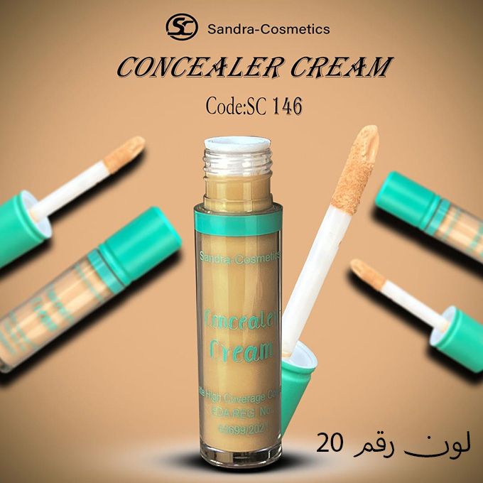 Sandra High Coverage Matte Cream Concealer, Color No. (20)