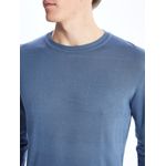 Crew Neck Long Sleeve Men's Tricot Sweater