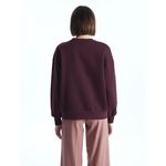 Crew Neck Printed Oversize Women's Thick Sweatshirt