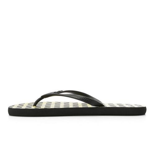 Black and Yellow Printed Slip On Flip Flop