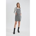 Regular Fit Patterned Maternity Mini Dungarees Dress