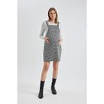 Regular Fit Patterned Maternity Mini Dungarees Dress