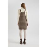 Regular Fit Checked Mini Maternity Dungarees Dress