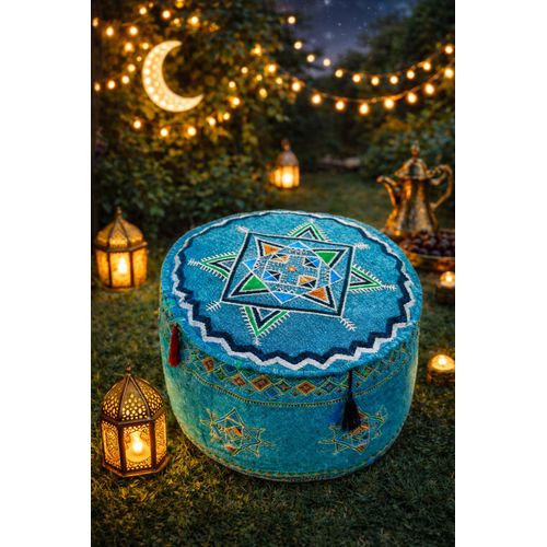 iLADY Arabic Style Embroidered Floor Pouf