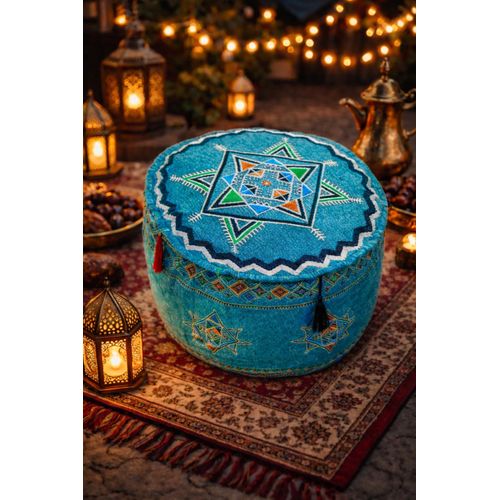 iLADY Arabic Style Embroidered Floor Pouf