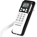 ELADLTEC 108BE Wired Desk Phone with LCD Display, Caller ID & Speakerphone – Perfect for Office and Home Use, black-white