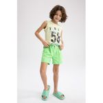 Boy Regular Fit Woven Swimming Short - Neon Green