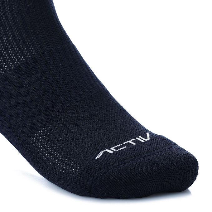 Set of 3 - Ribbed Quarter Breathable Socks - Multicolors