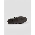 Women's Square Toe Ballet Flats With Buckle Detail
