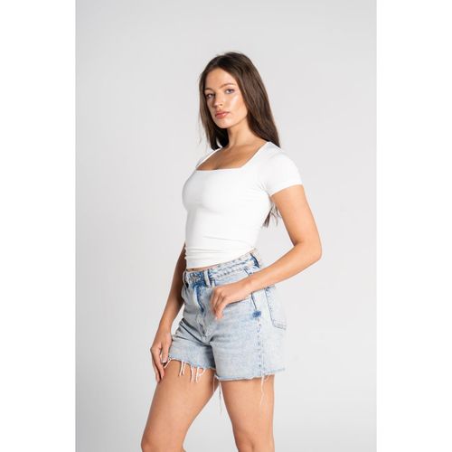 Square Neck Short Sleeve - White