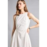 Slim Fit Halter Collar Poplin Midi Dress