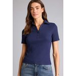 Slim Fit Polo Collar Camisole Short Sleeve Polo T-Shirt