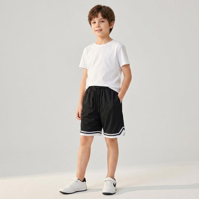 Boys' athletic shorts - Black