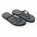 Black Slip On Self Pattern Flip Flop