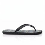 Black Slip On Self Pattern Flip Flop