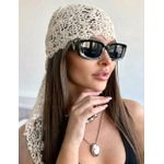 وشاح نسائي من الدانتيل الزهري قطعة واحدة،