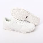 White Perforated Lace Up Unisext Sneaker