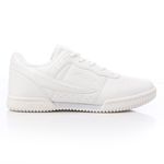 White Perforated Lace Up Unisext Sneaker