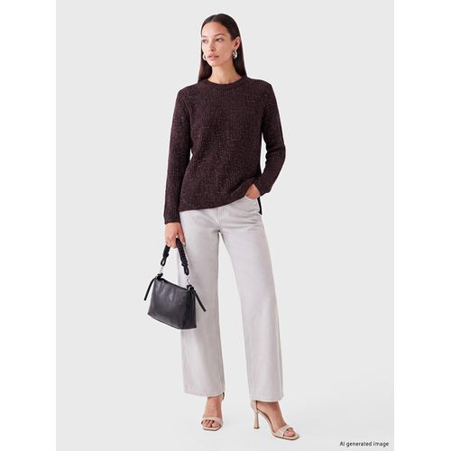 Crew Neck Women's Knitwear Sweater