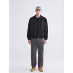 Loose Fit Collared Neck Suede Men's Jacket