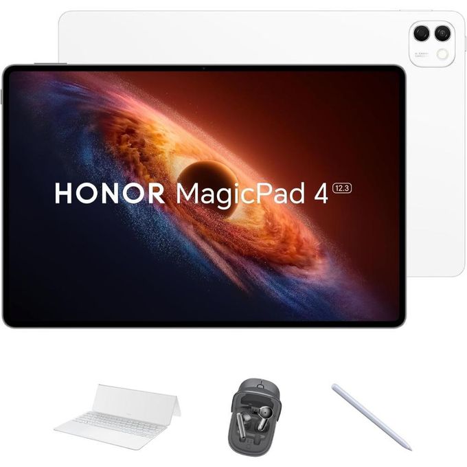 MagicPad4 12.3 inch WIFIOnly (12GB+256GB),White with Keyboard, Cover, Pen & MouseBuds