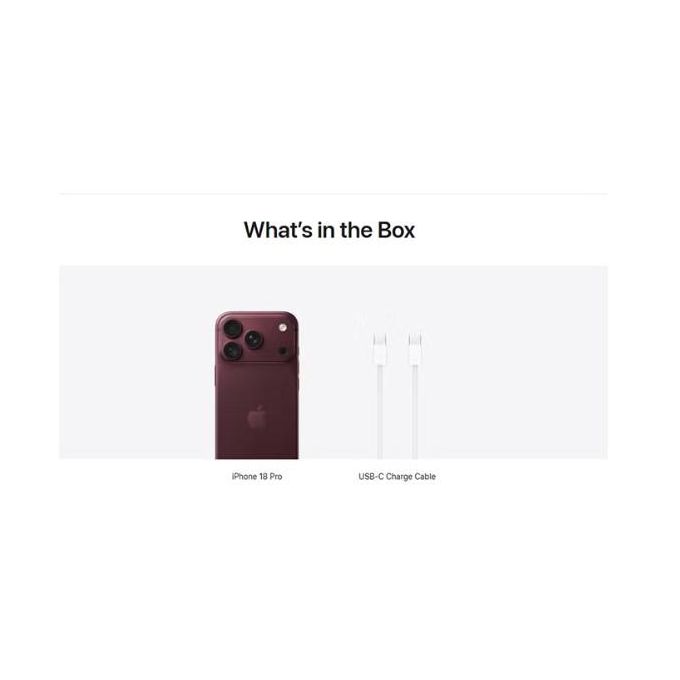 iPhone 18 Pro Max 256GB (Nano SIM + eSIM) 5G With FaceTime - Burgundy