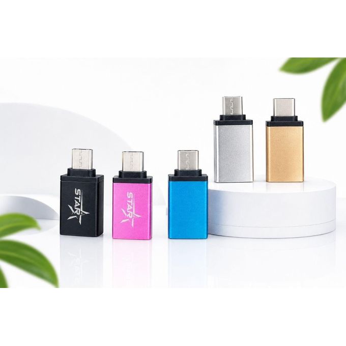 النوع C To محول تايب سي إلى USB ومحول OTG للهواتف الذكية - محول لتشغيل الفلاشة على التليفون - محول لتشغل الماوس والكيبورد على التليفون