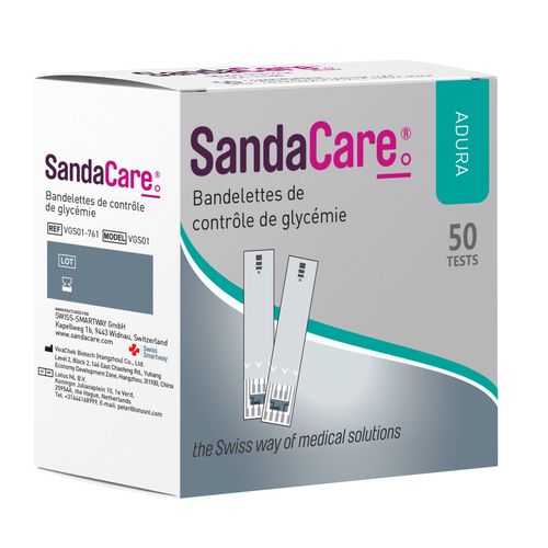 Sandacare شرائط اختبار سكر الدم سانداكير أدورا
