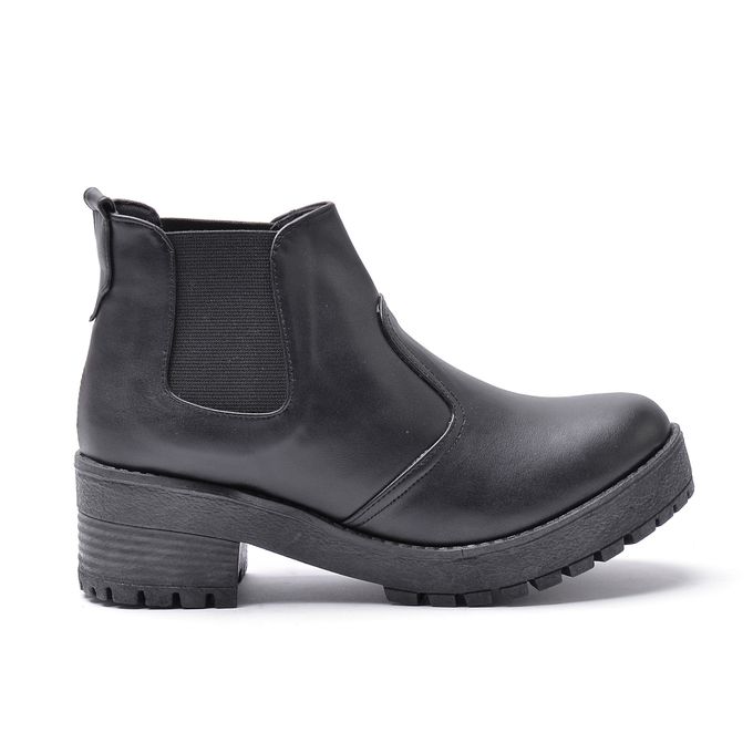 Leather Ankle Boot -B-1- Black